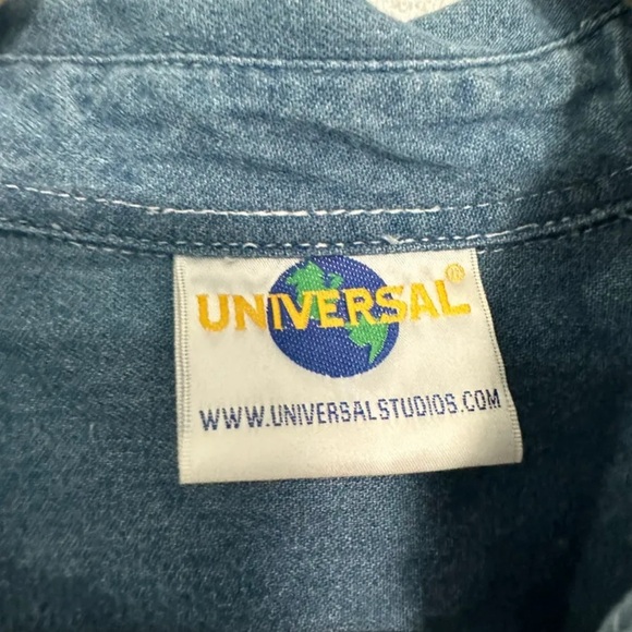 Universal Studios -Cat In The Hat Denim Long Sleeve Shirt- Medium - Picture 2 of 6